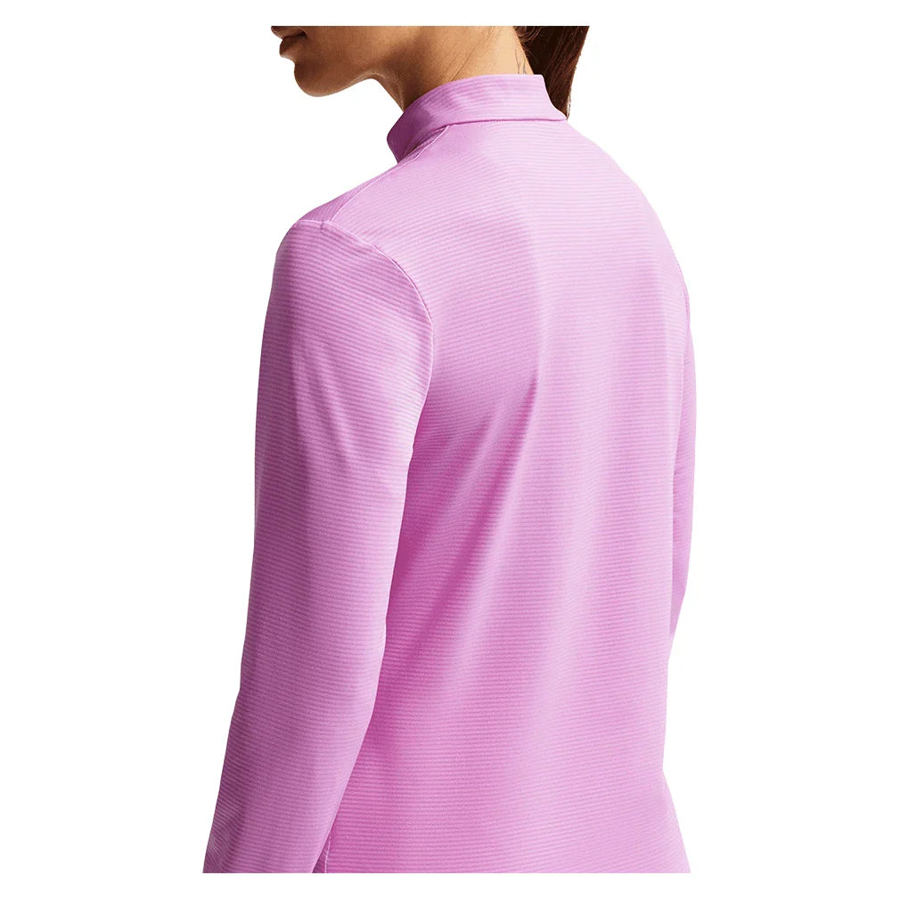 Women's Dri-FIT UV Victory Half-Zip Top Lt Magenta and White