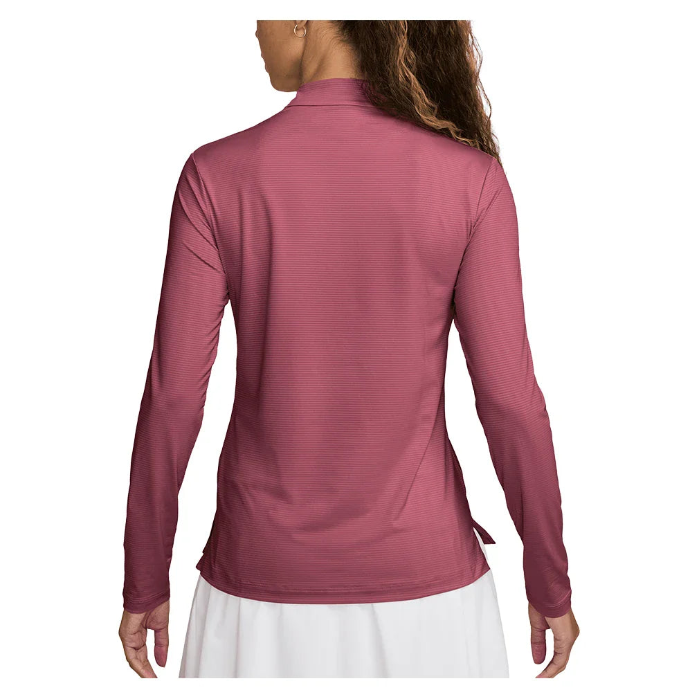 Women's Dri-FIT UV Victory 1/4-Zip Top Pink Smoke and White