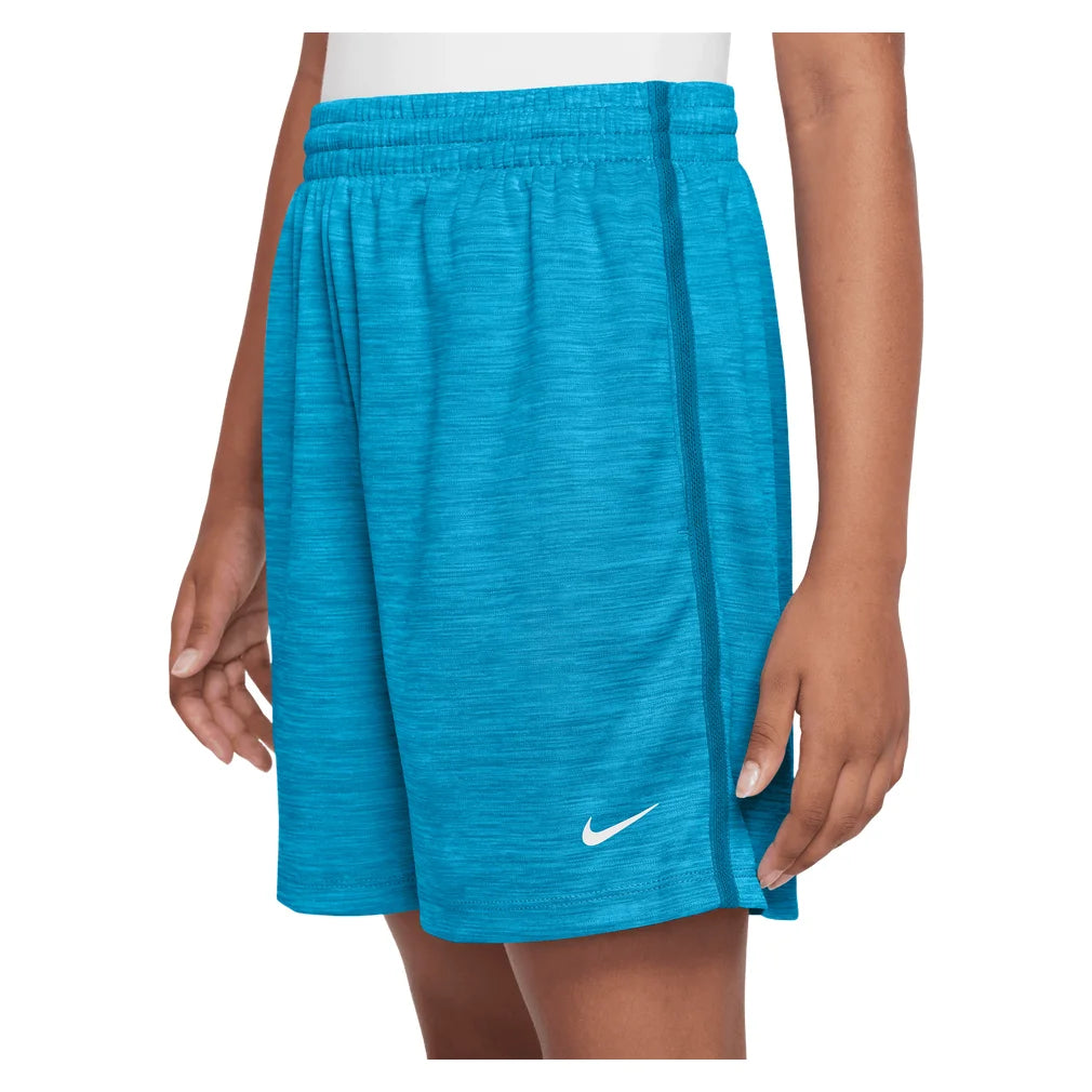 Boys' Dri-FIT Multi Heather Training Shorts Lt Current and Glacier Blue, Nike, Pickleball Express, HF9006-418H26-2