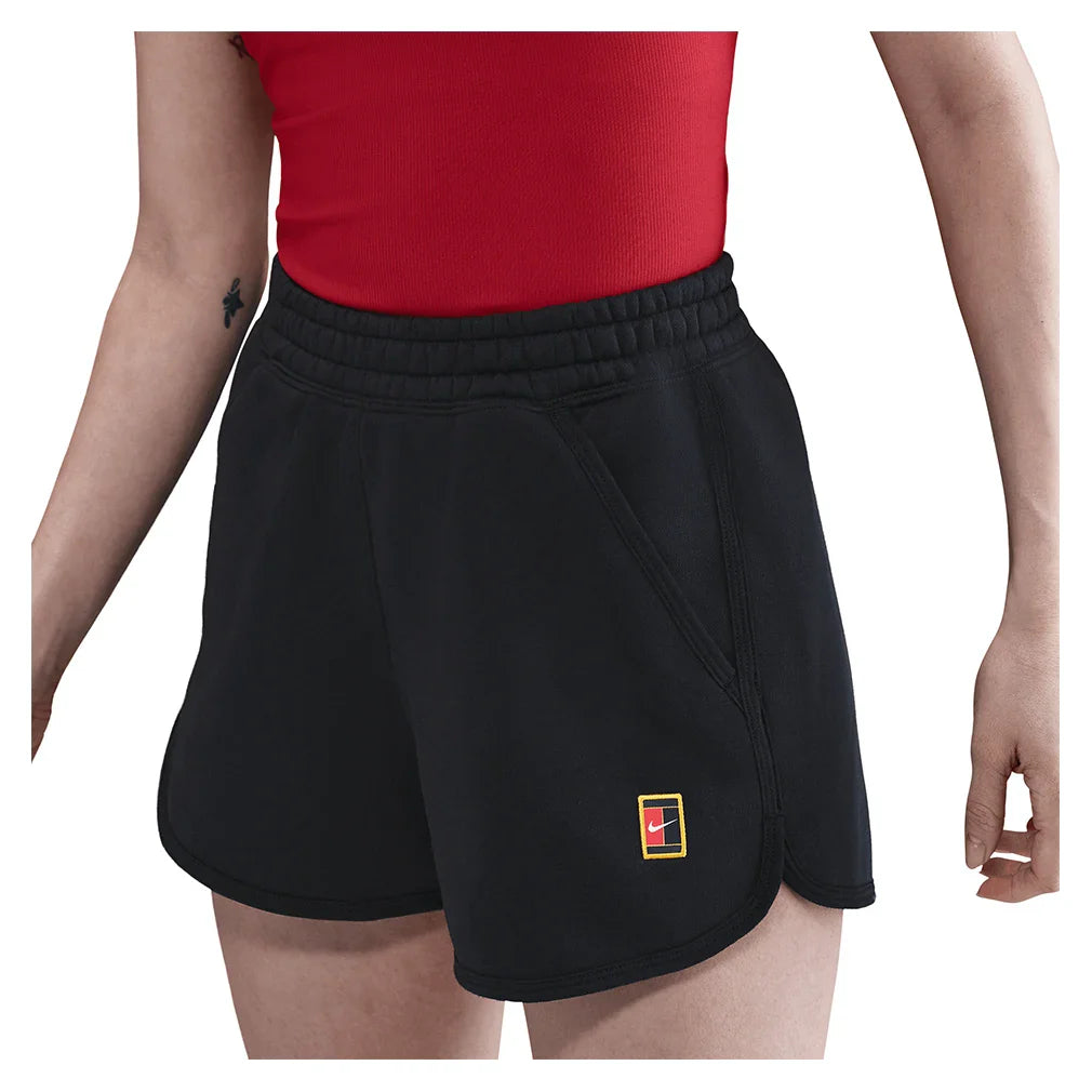 Women's Court Heritage Mid-Rise Fleece Shorts Black