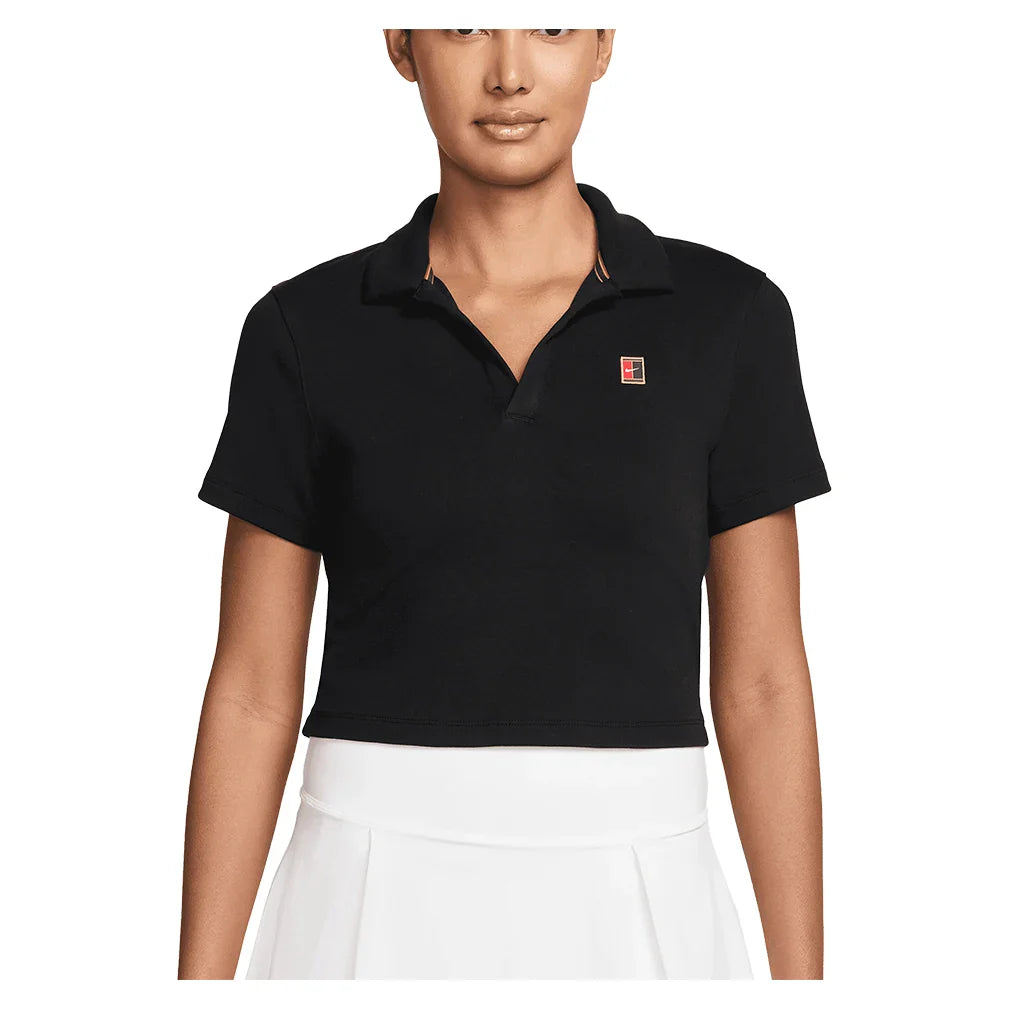 Women's Court Heritage Short-Sleeve Cropped Polo