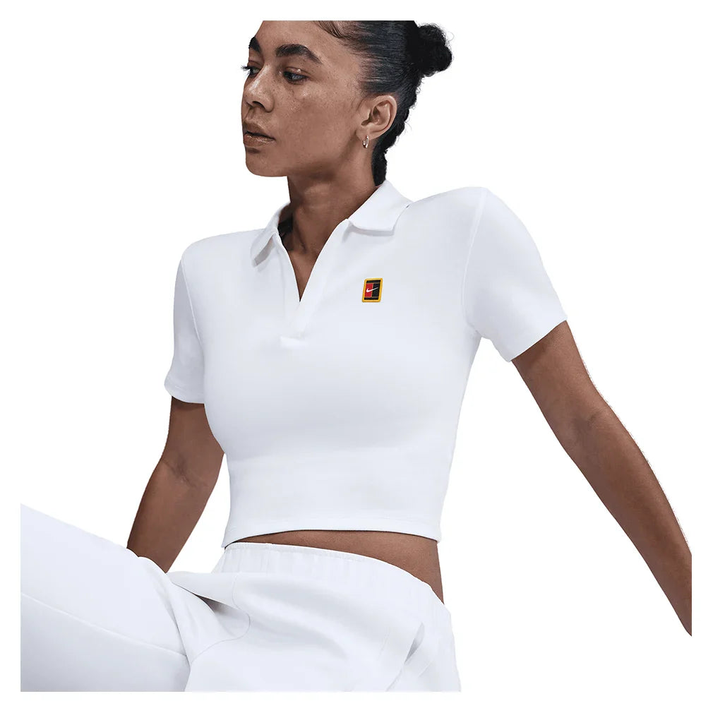 Women's Court Heritage Short-Sleeve Cropped Polo