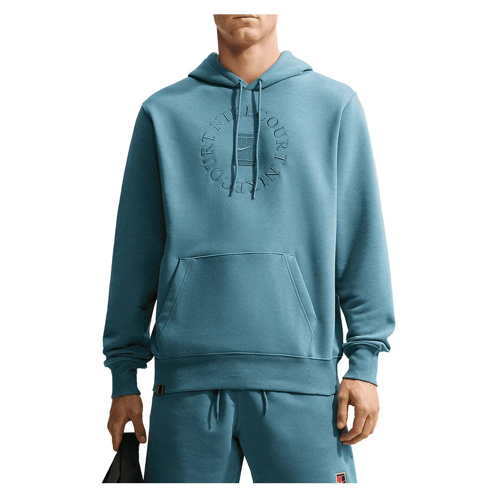Men's Court Dri-FIT Heritage Fleece Pullover Hoodie Smokey Blue and New Slate