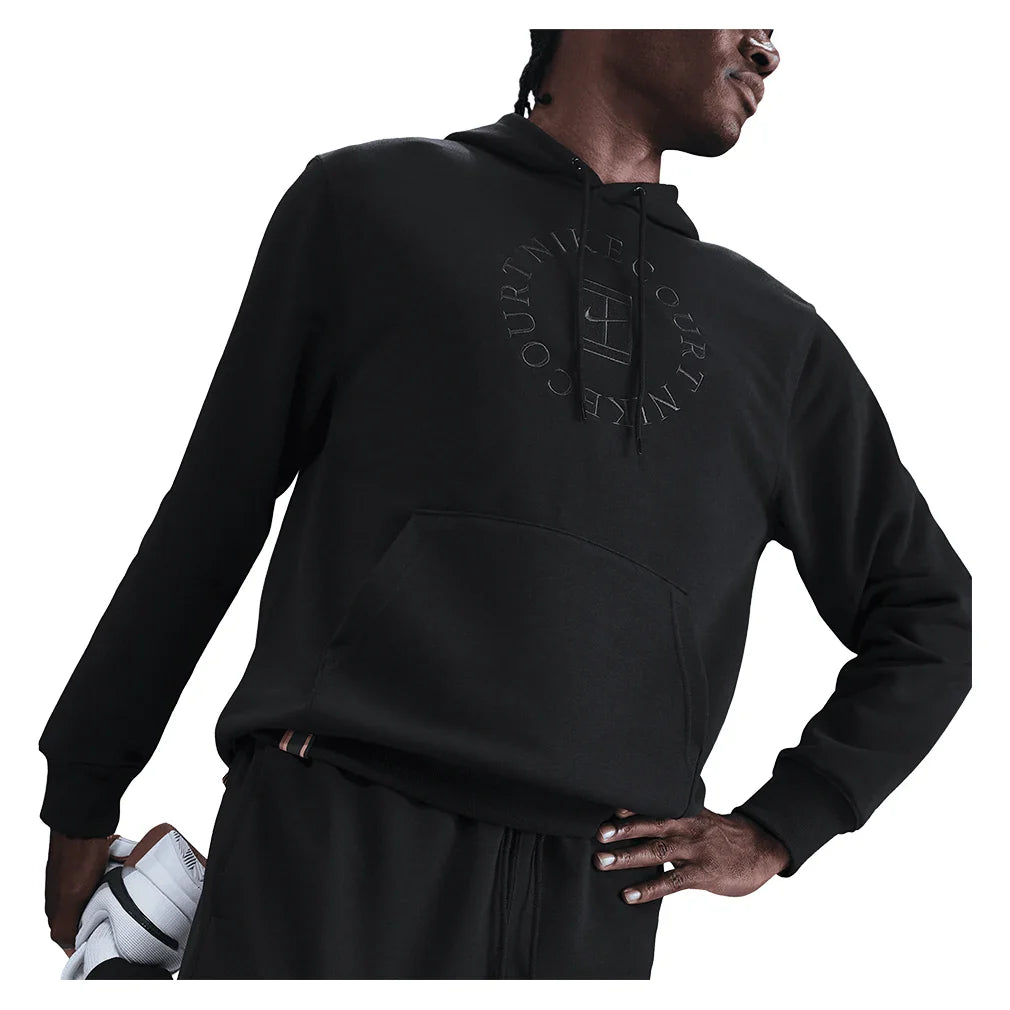 Men's Court Dri-FIT Heritage Fleece Pullover Hoodie Black and Anthracite