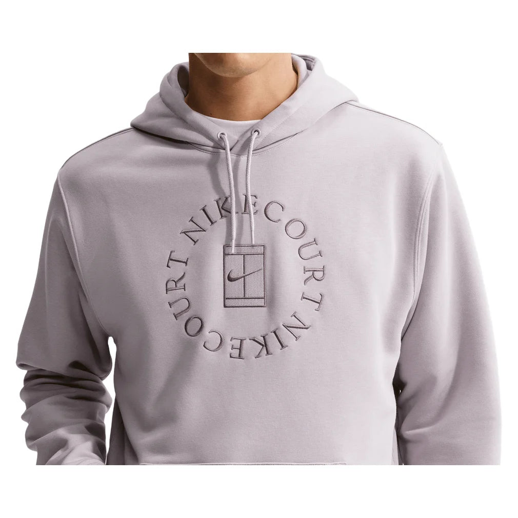 Men's Court Dri-FIT Heritage Fleece Pullover Hoodie Silver Lilac and Taupe Grey, Nike, Pickleball Express, HM6759-022H26-3