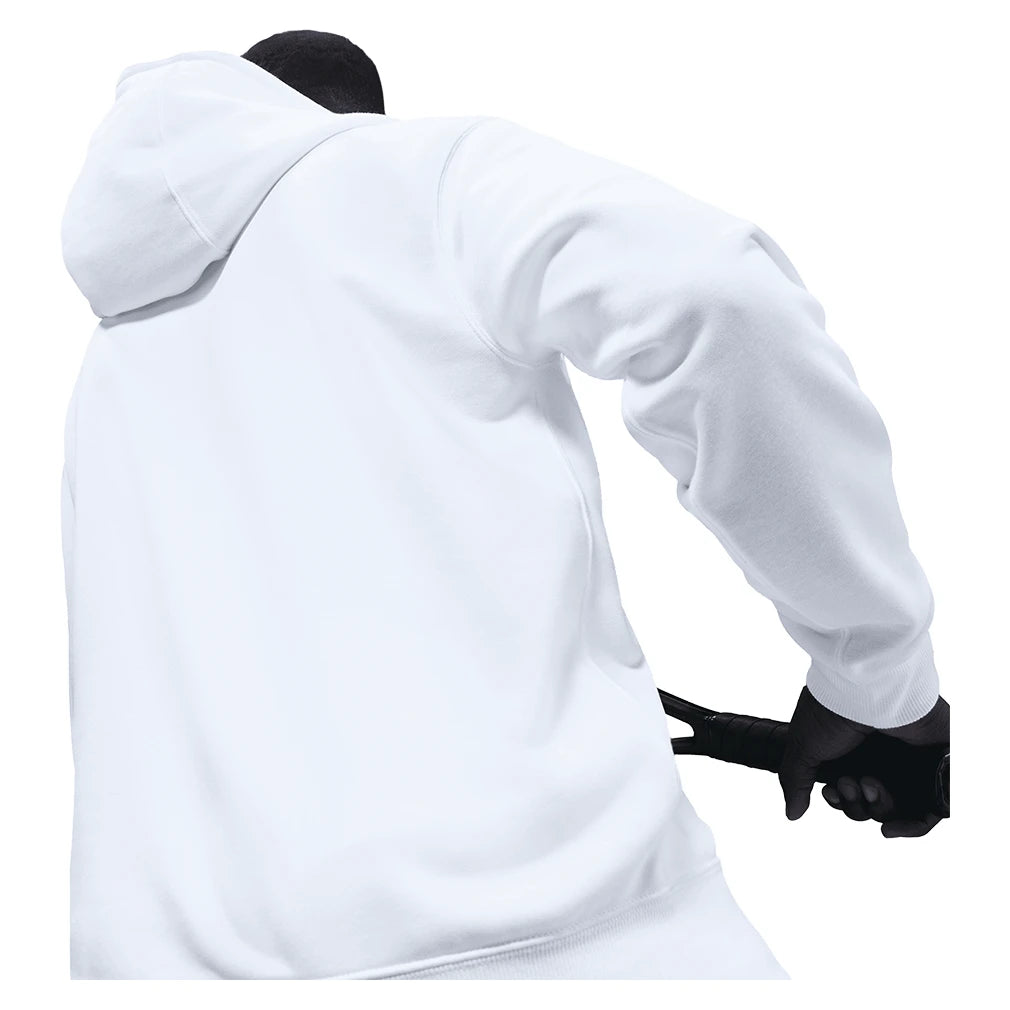 Men's Court Dri-FIT Heritage Fleece Pullover Tennis Hoodie White and Black