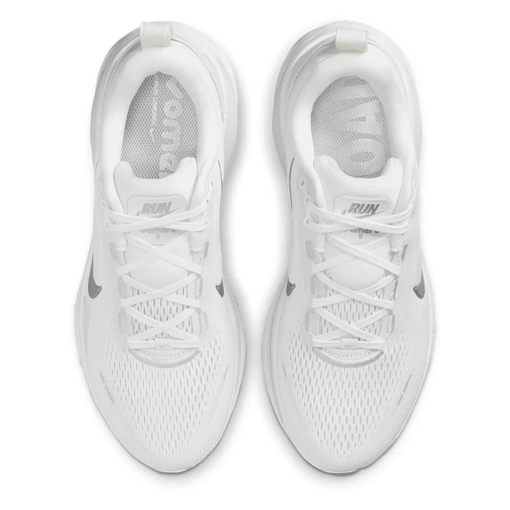Women's Vomero 18 Running Shoes White and Metallic Silver