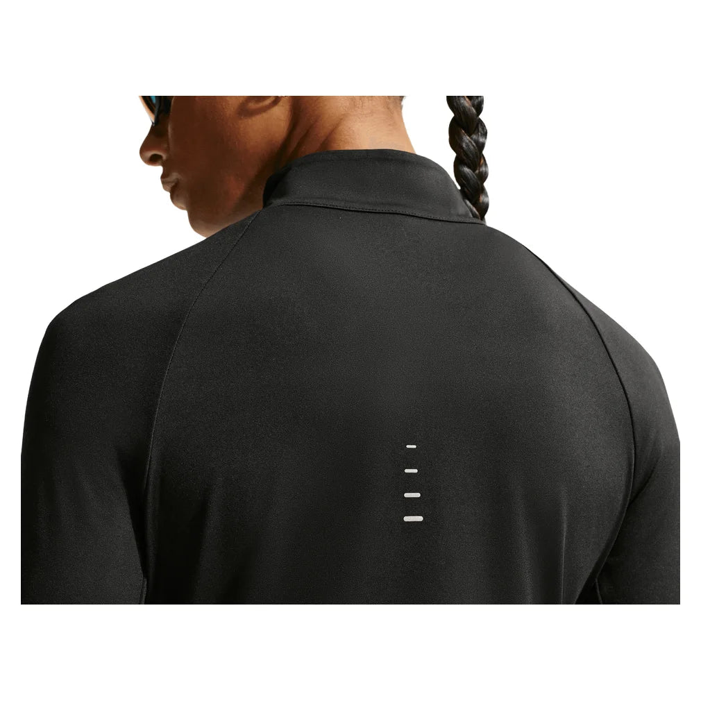 Women's Swift Dri-FIT UV 1/4-Zip Running Top Black and Reflective Silver, Nike, Pickleball Express, HQ0499-010H26-3