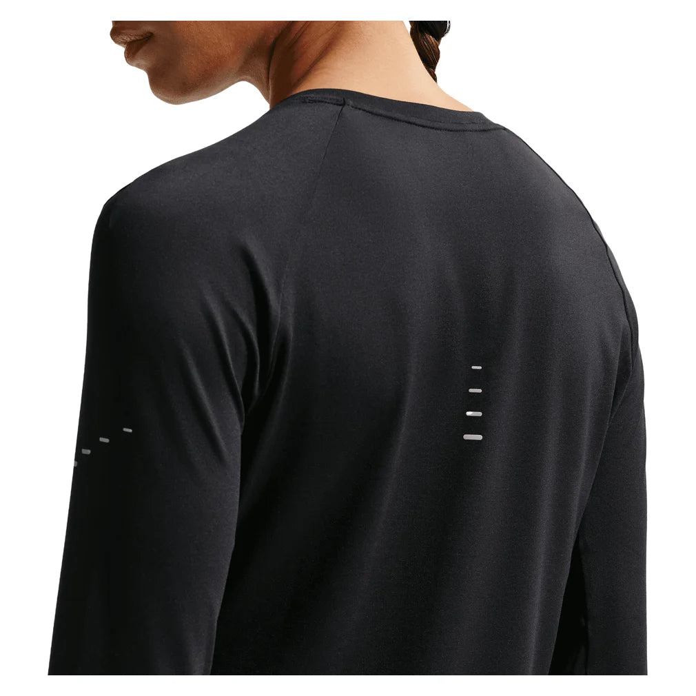 Women's Swift Dri-FIT UV Long-Sleeve Crew-Neck Running Top Black and Reflective Silver, Nike, Pickleball Express, HQ0503-010H26-4