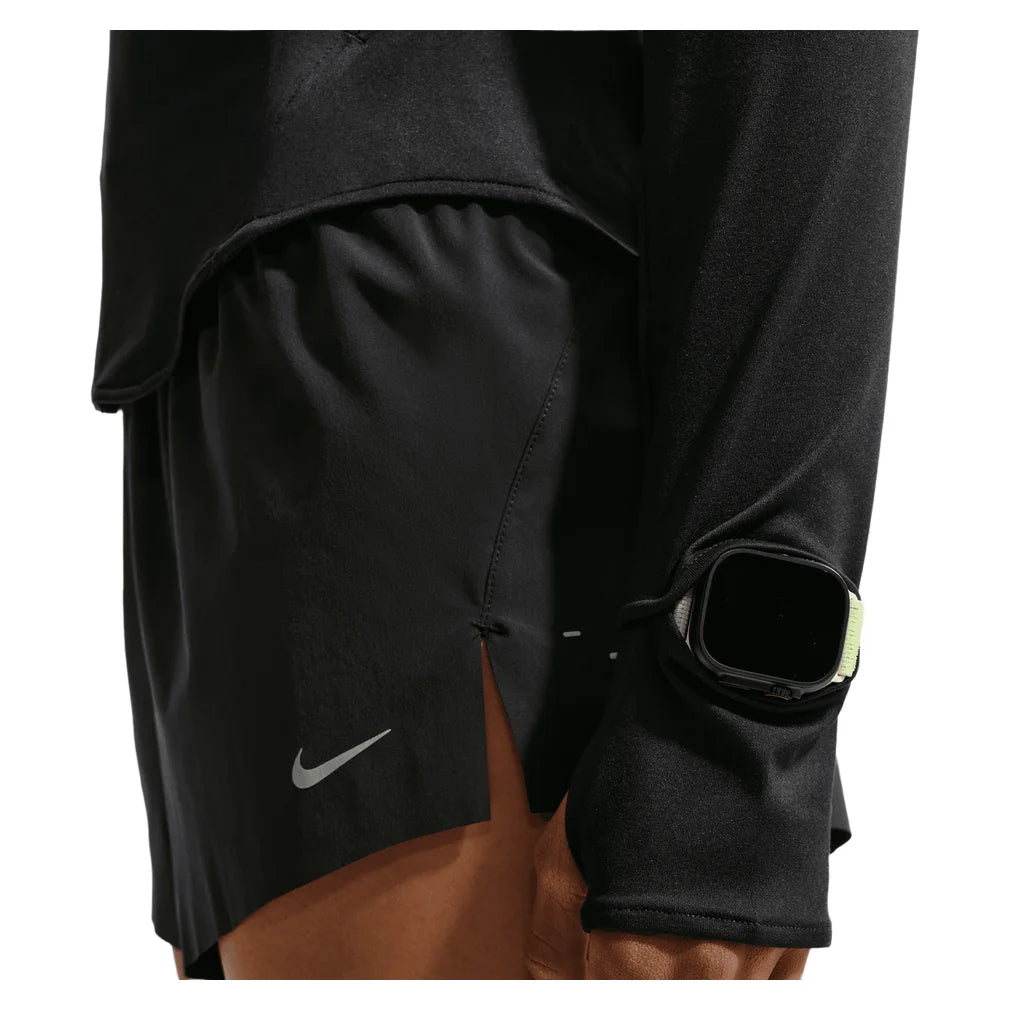 Women's Swift Dri-FIT UV Long-Sleeve Crew-Neck Running Top Black and Reflective Silver, Nike, Pickleball Express, HQ0503-010H26-6