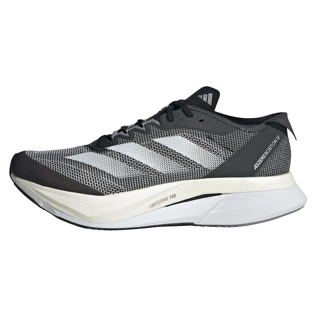 Women's Adizero Boston 12 Running Court Shoes Core Black and White