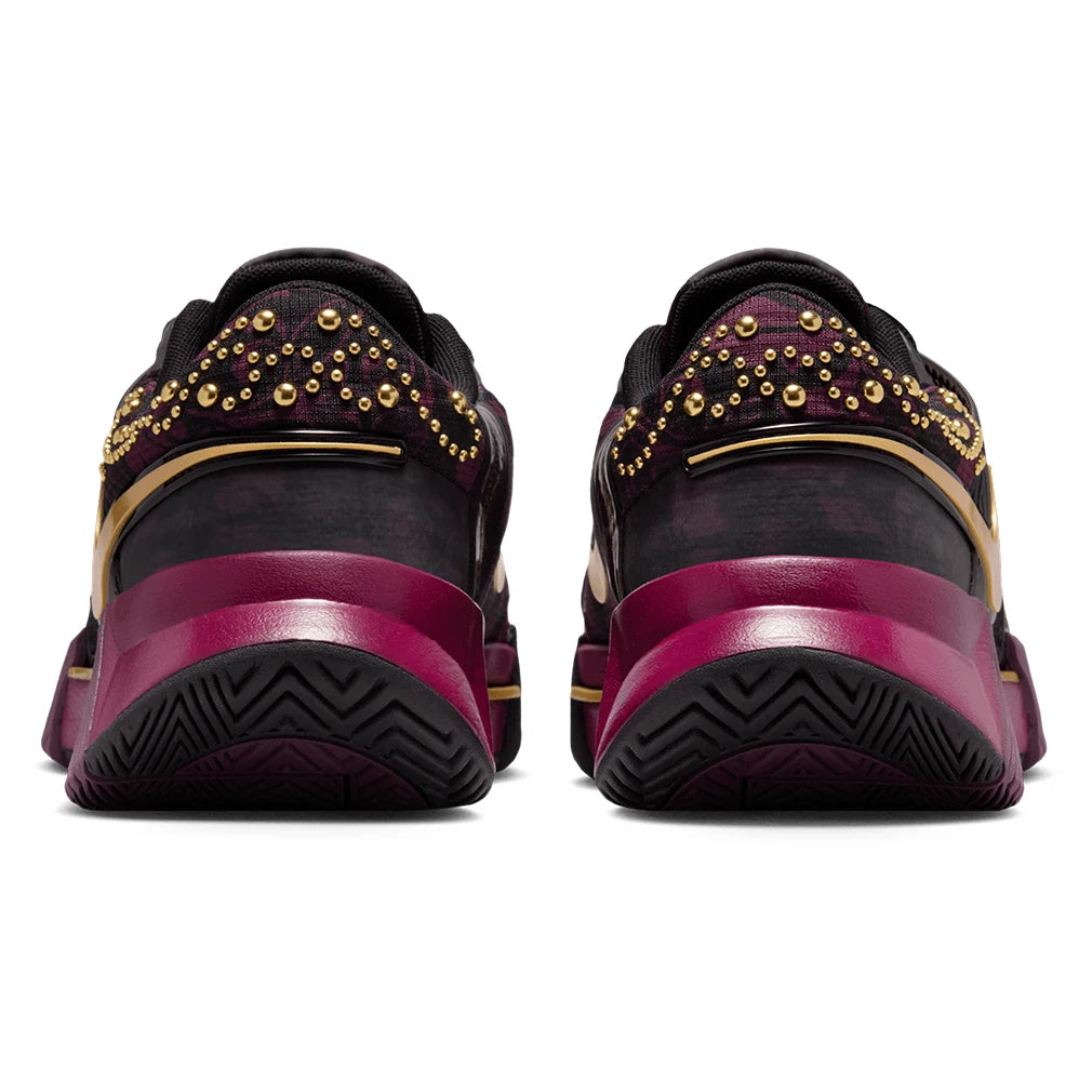 Women's Naomi Osaka Zoom GP Challenge 1 Court Shoes Bordeaux and Metallic Gold