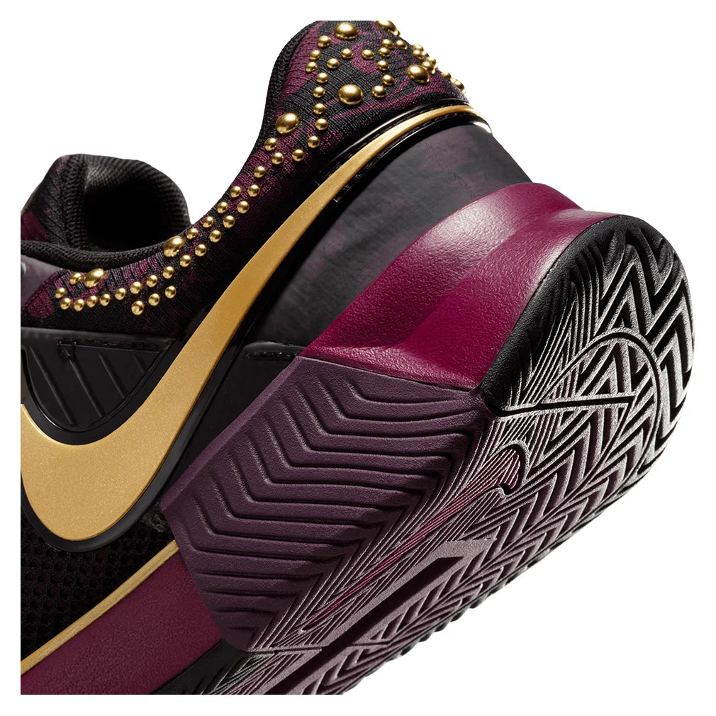 Women's Naomi Osaka Zoom GP Challenge 1 Court Shoes Bordeaux and Metallic Gold