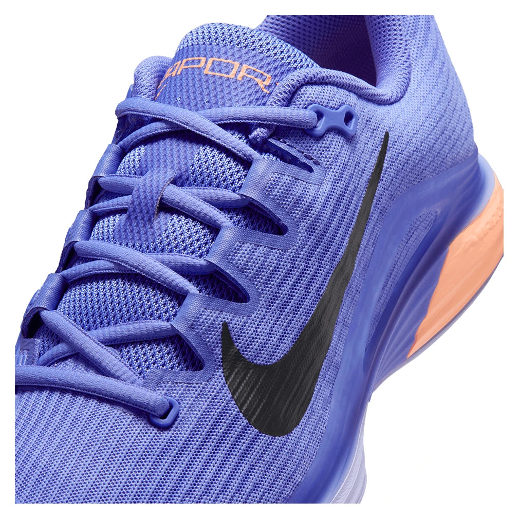 Women's Zoom Vapor 12 Clay Shoes Sapphire and Black
