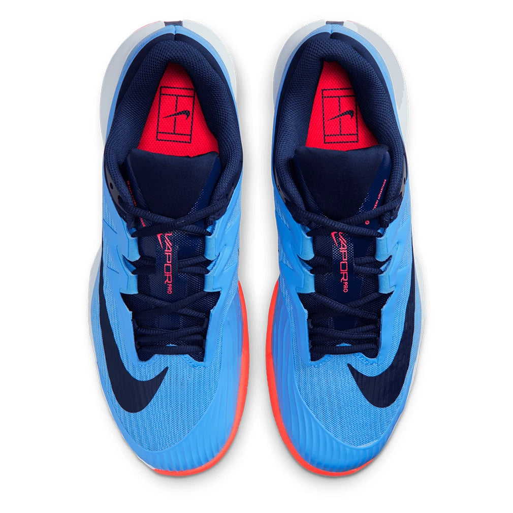Men's Zoom Vapor Pro 3 Clay Shoes University Blue and Midnight Navy