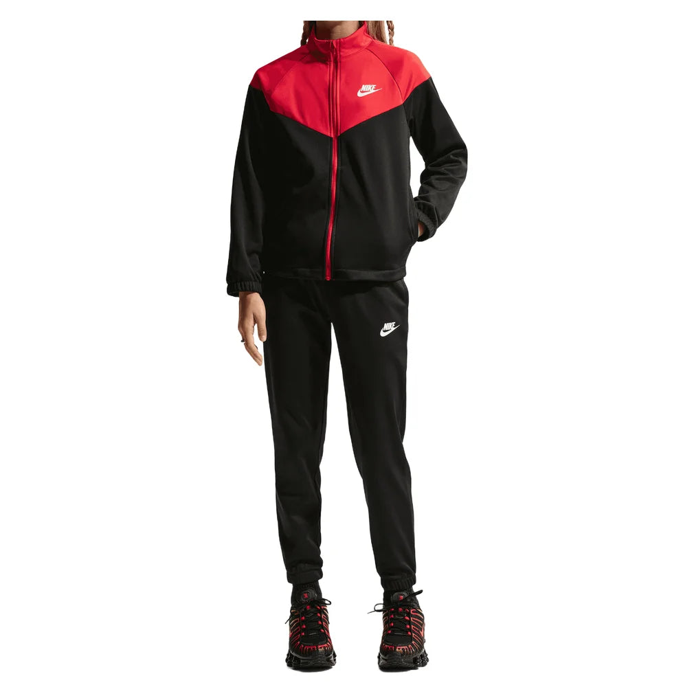 Juniors' Sportswear Dri-FIT Tracksuit, Nike, 011 Black/University Red, Pickleball Express, HQ9315-H26-011-BLACK-UNIVERSITY-RED-1