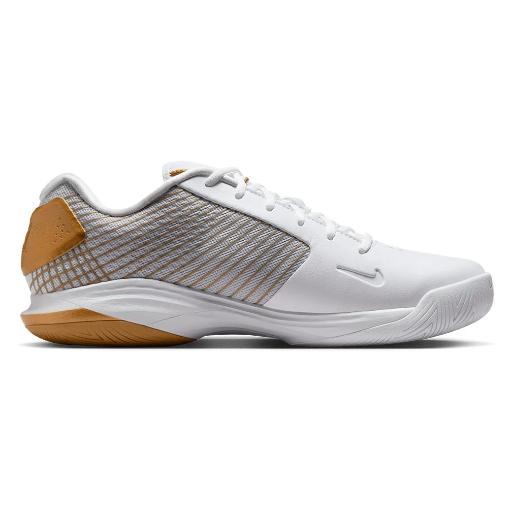 Men's Zoom Vapor 12 Hypersmash Shoes White and Metallic Gold