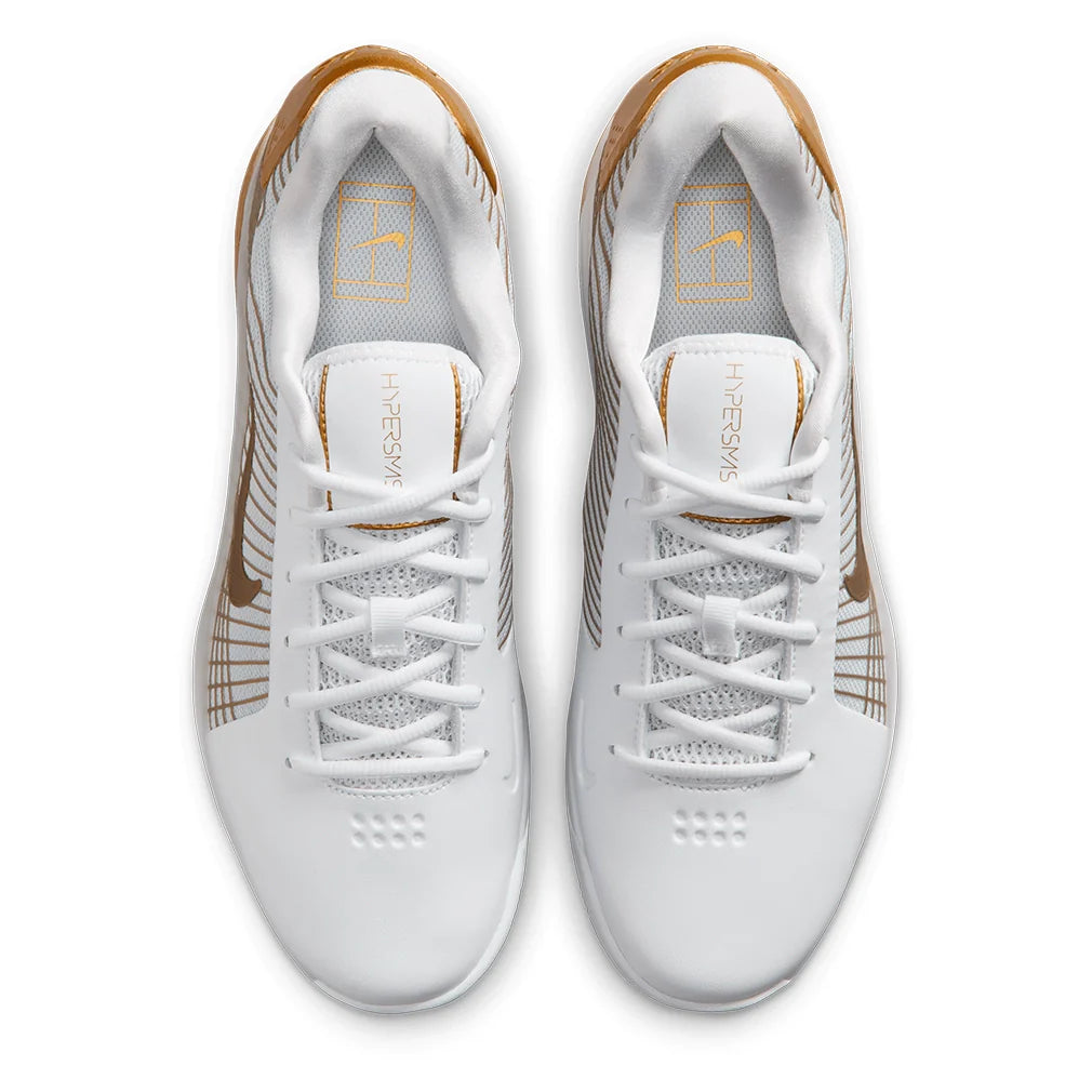 Men's Zoom Vapor 12 Hypersmash Shoes White and Metallic Gold