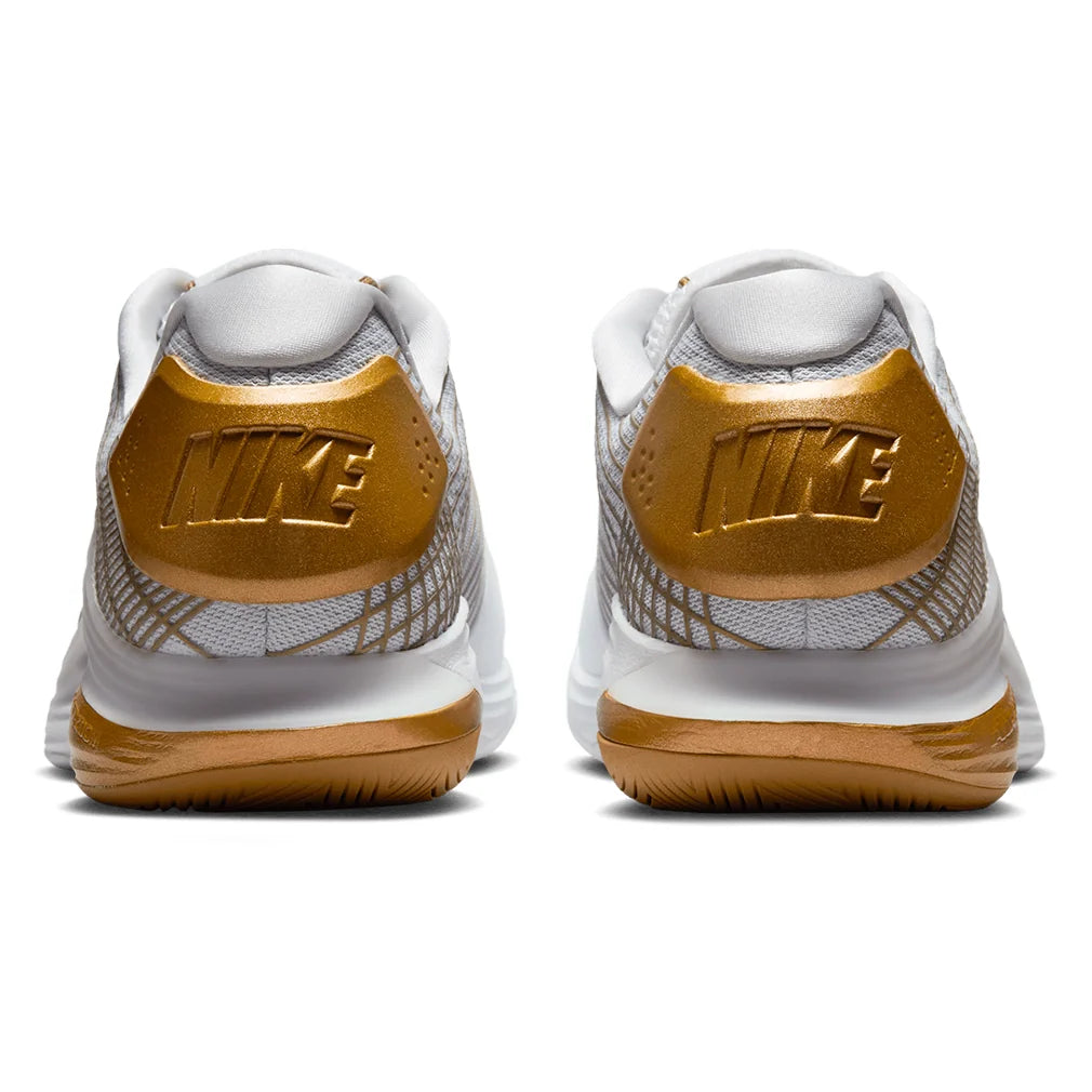 Men's Zoom Vapor 12 Hypersmash Shoes White and Metallic Gold