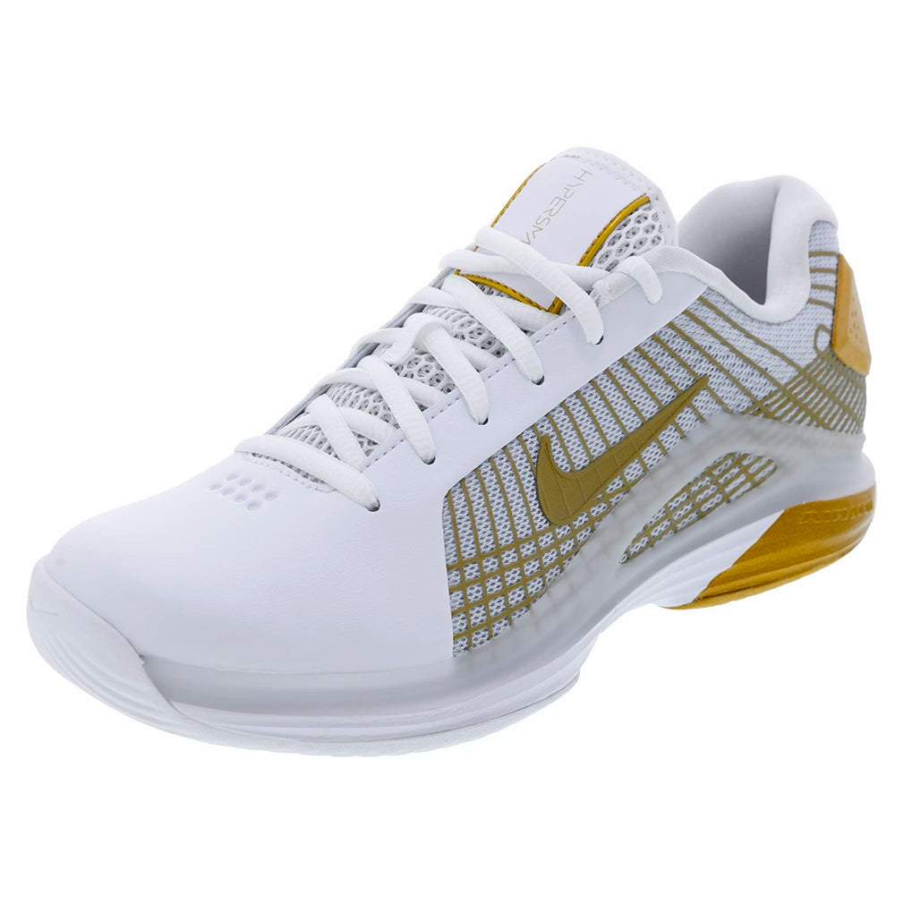 Men's Zoom Vapor 12 Hypersmash Shoes White and Metallic Gold