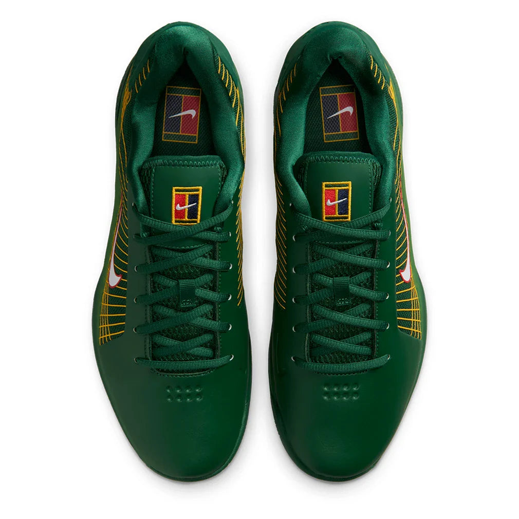 Men's London Zoom Vapor 12 Hypersmash Court Shoes Gorge Green and White