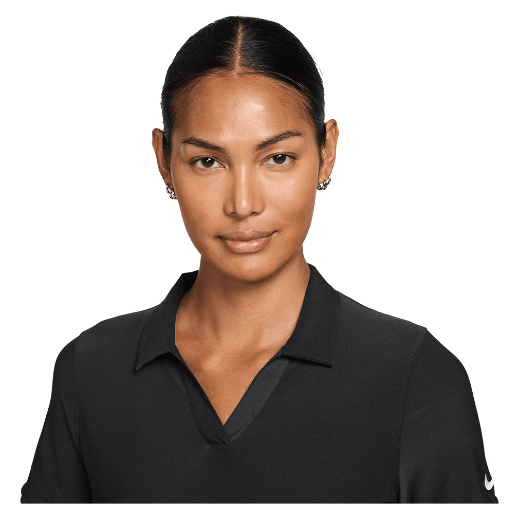 Women's Dri-FIT Victory Polo Dress Black and White