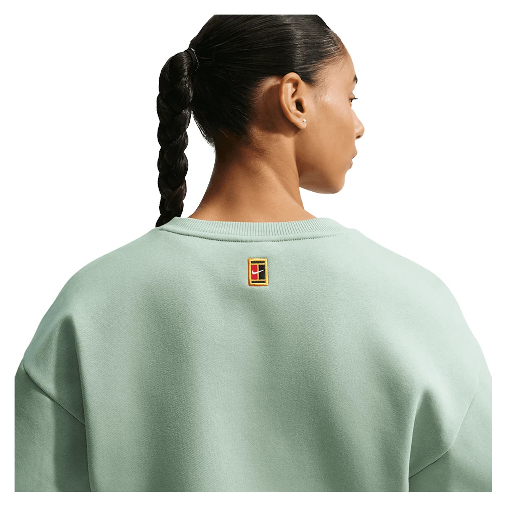 Women's Court Collection Fleece Crew Steam and Barely Green