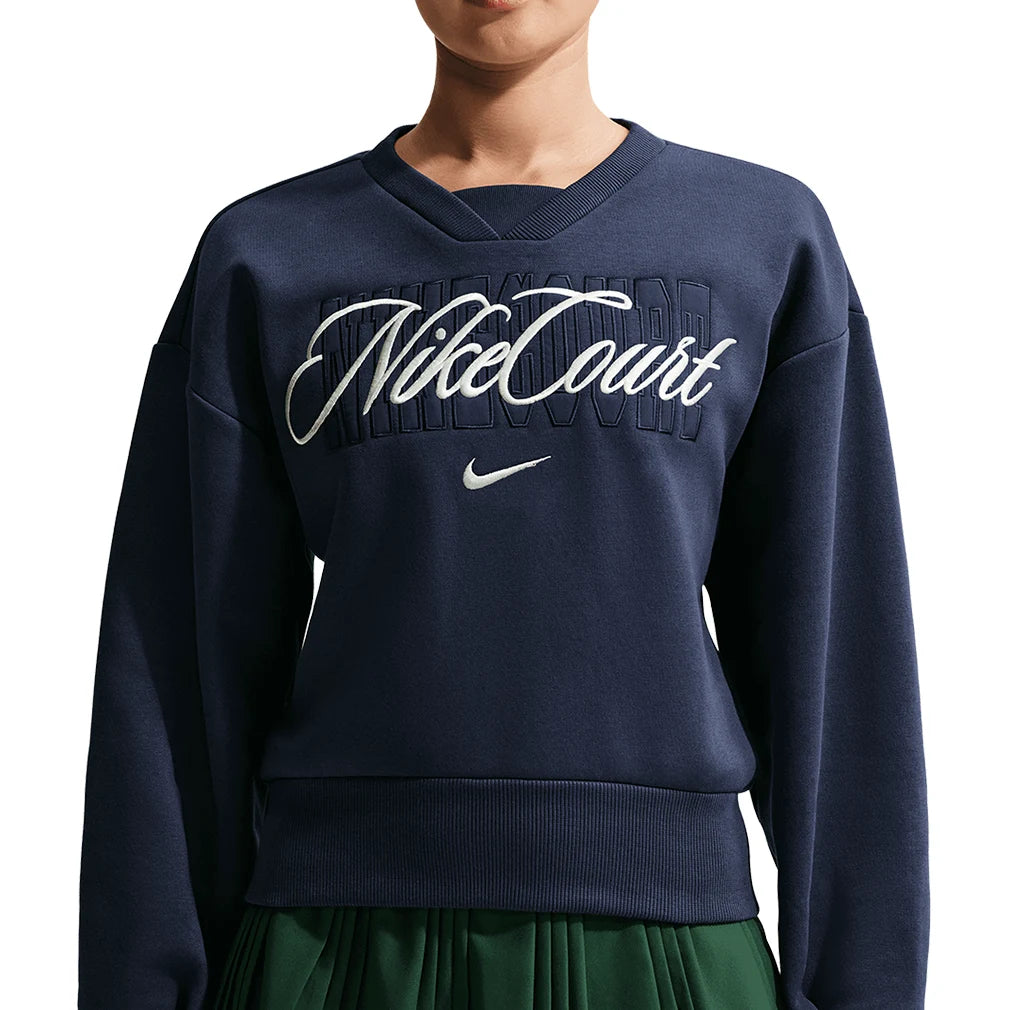 Women's Court Collection French Terry Crew Midnight Navy and Sail