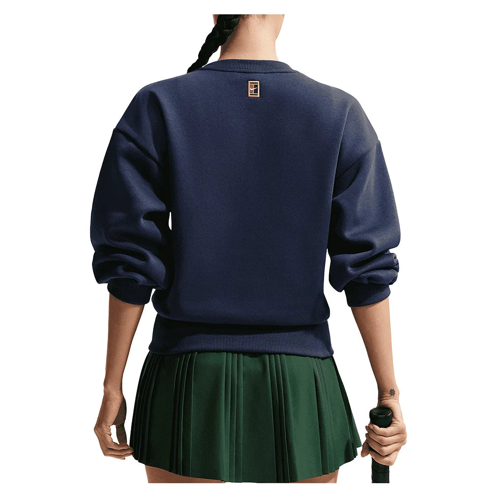 Women's Court Collection French Terry Crew Midnight Navy and Sail