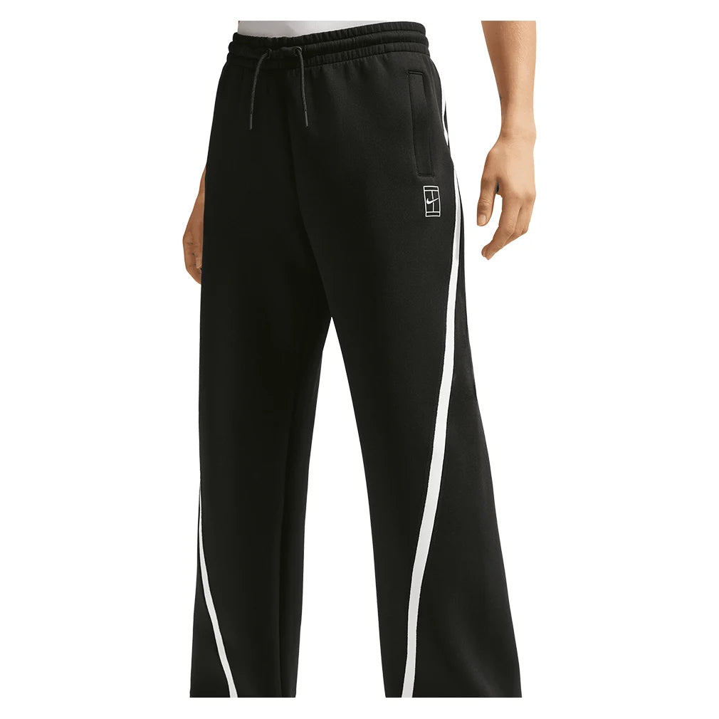 Women's Court Dri-FIT Advantage Mid Rise Pant Black and White