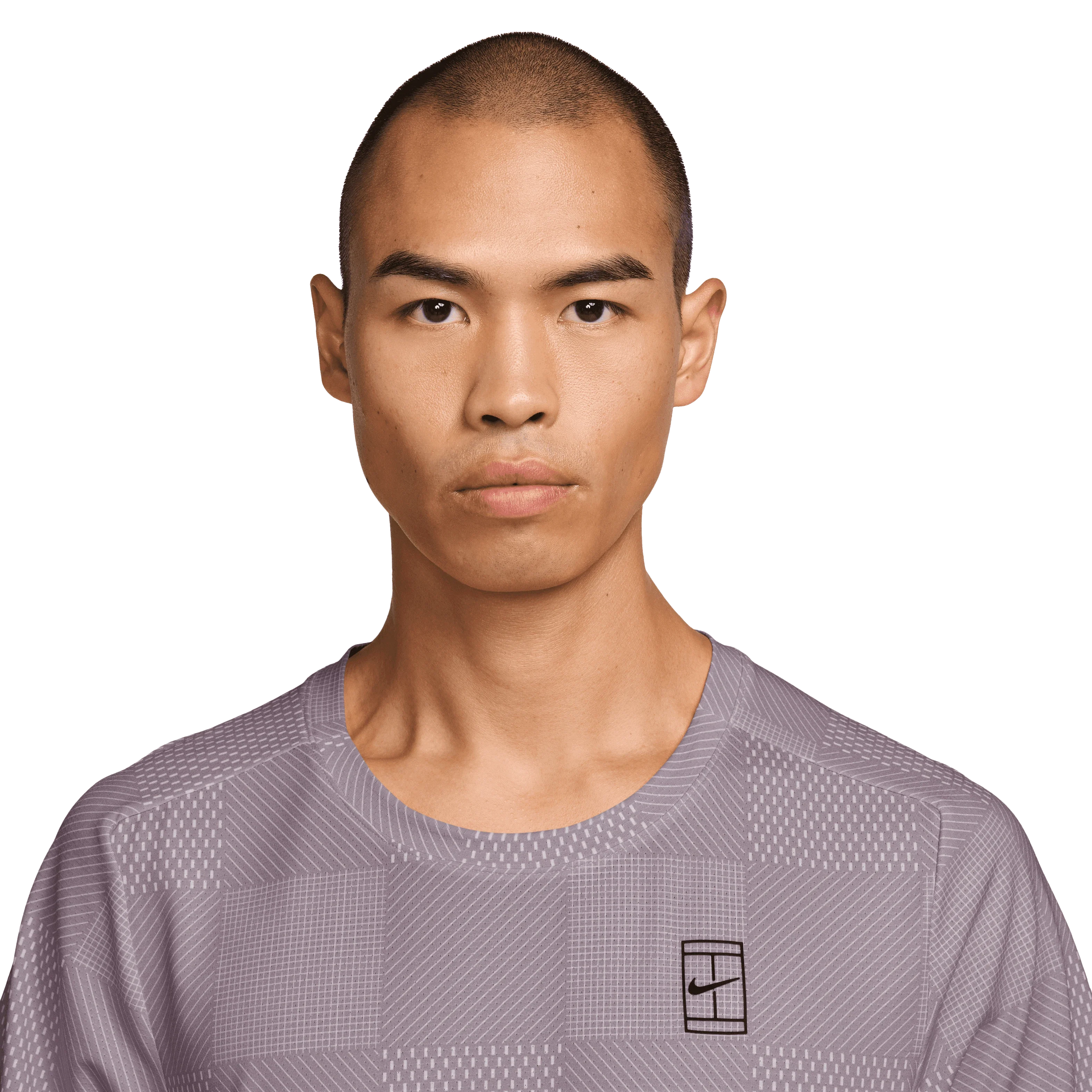 Men's Court Dri-FIT Advantage Print Top Lt Violet Ore and Black
