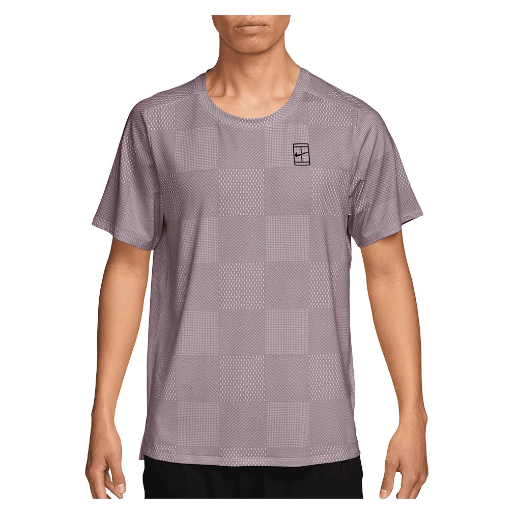 Men's Court Dri-FIT Advantage Print Top Lt Violet Ore and Black