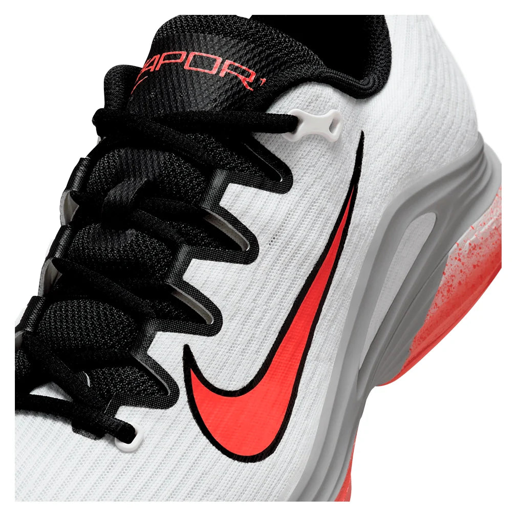 Men's Zoom Vapor 12 Premium Shoes White and Hot Lava