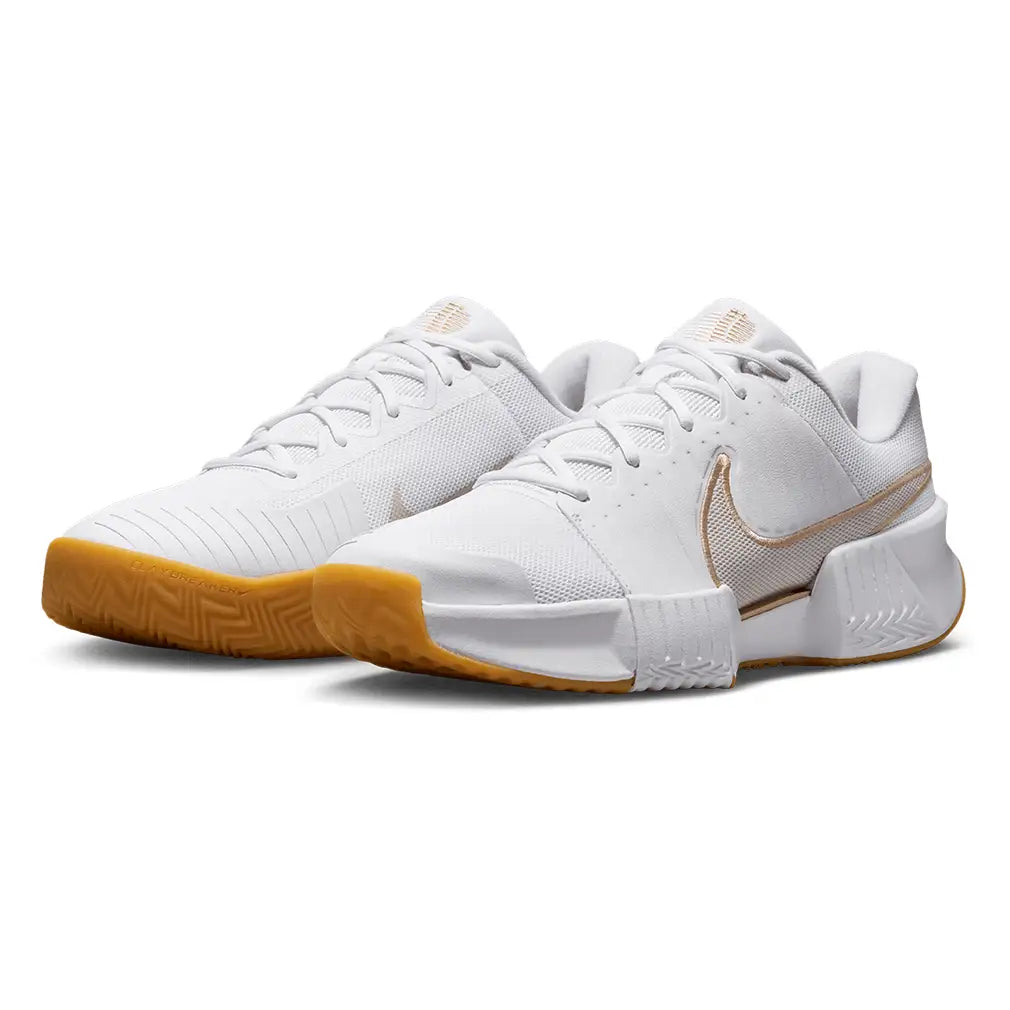 Women's GP Challenge Pro Shoes White and Lt Orewood Brown