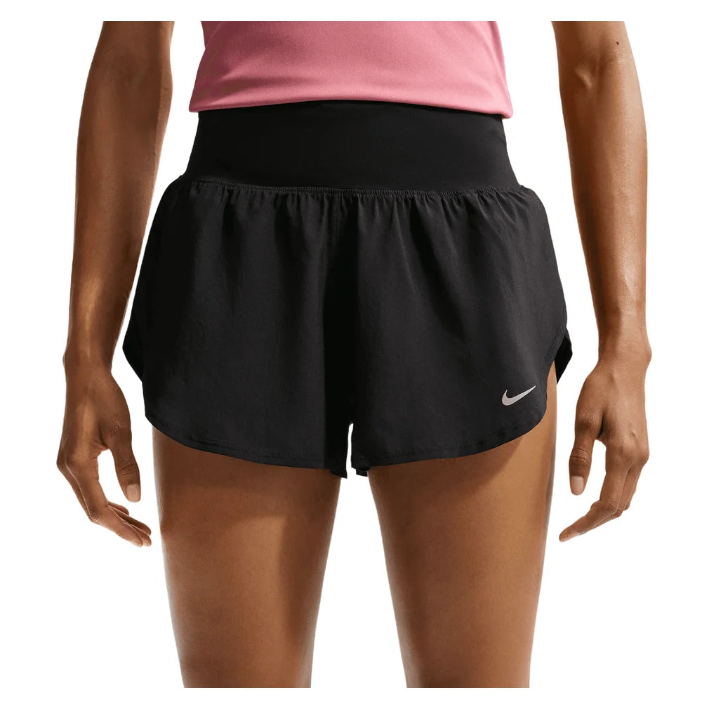 Women's Dri-FIT Tempo Flow Mid-Rise Running Shorts, Nike, 010 Black, Pickleball Express, IB7849-BH26-010-BLACK-1