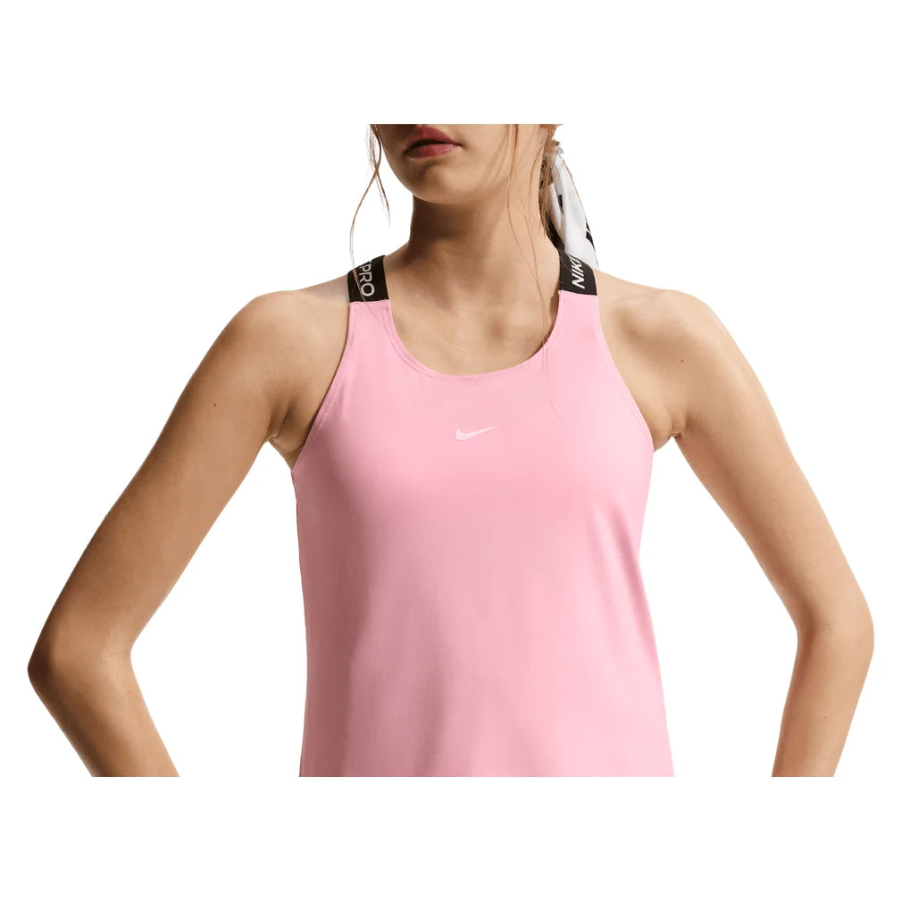 Girls' Pro Dri-Fit Tank Medium Soft Pink and Black, Nike, Pickleball Express, IF1747-690H26-6