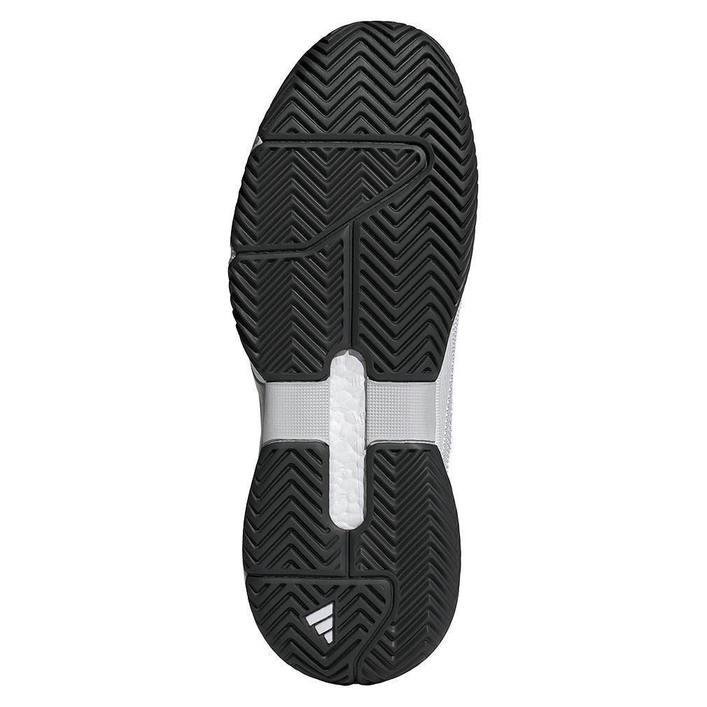 Mens Solematch Control 2 Shoes White and Black Blue Metallic