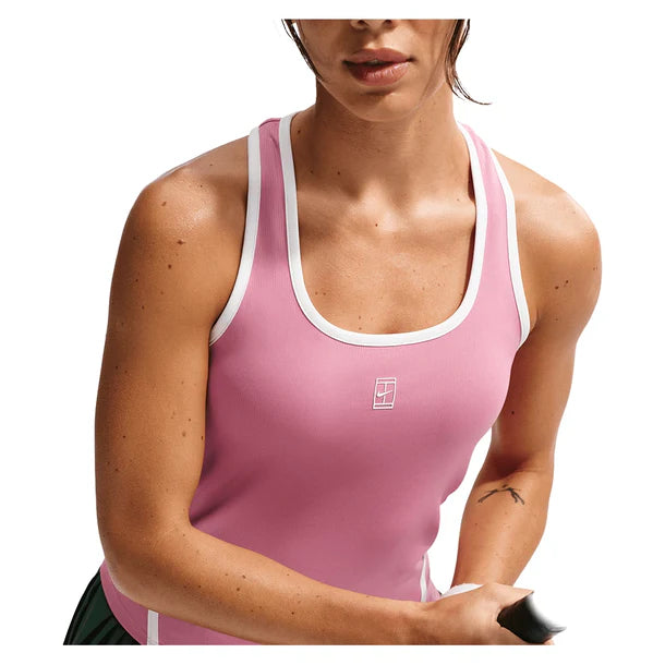 Women's Court Dri-FIT Advantage Novelty Tank Peony and White
