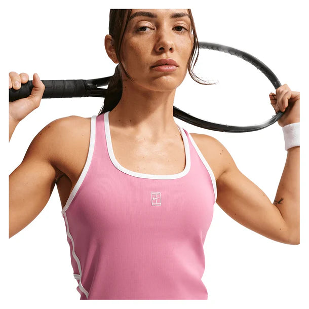 Women's Court Dri-FIT Advantage Novelty Tank Peony and White