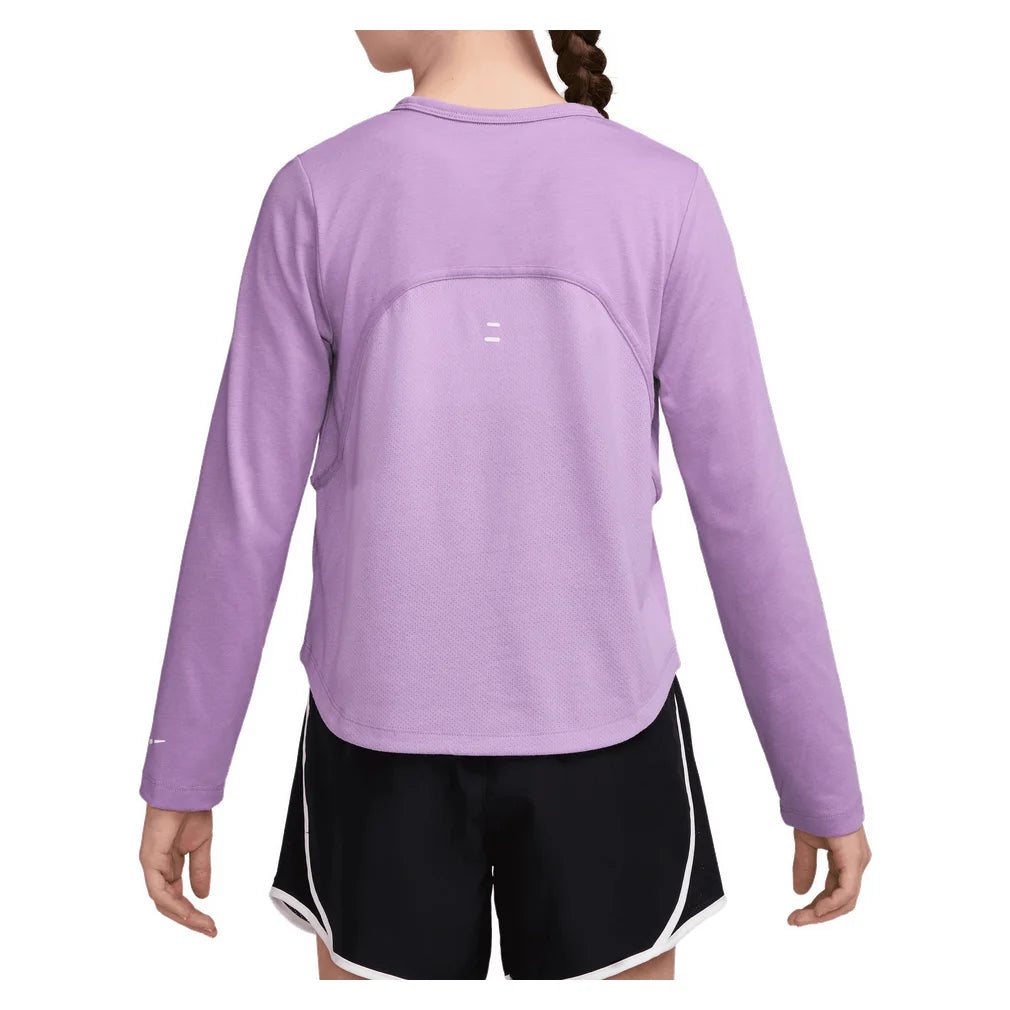 Girls' Dri-FIT Tempo Long-Sleeve Running Top Violet Star, Nike, Pickleball Express, IM3662-589H26-1