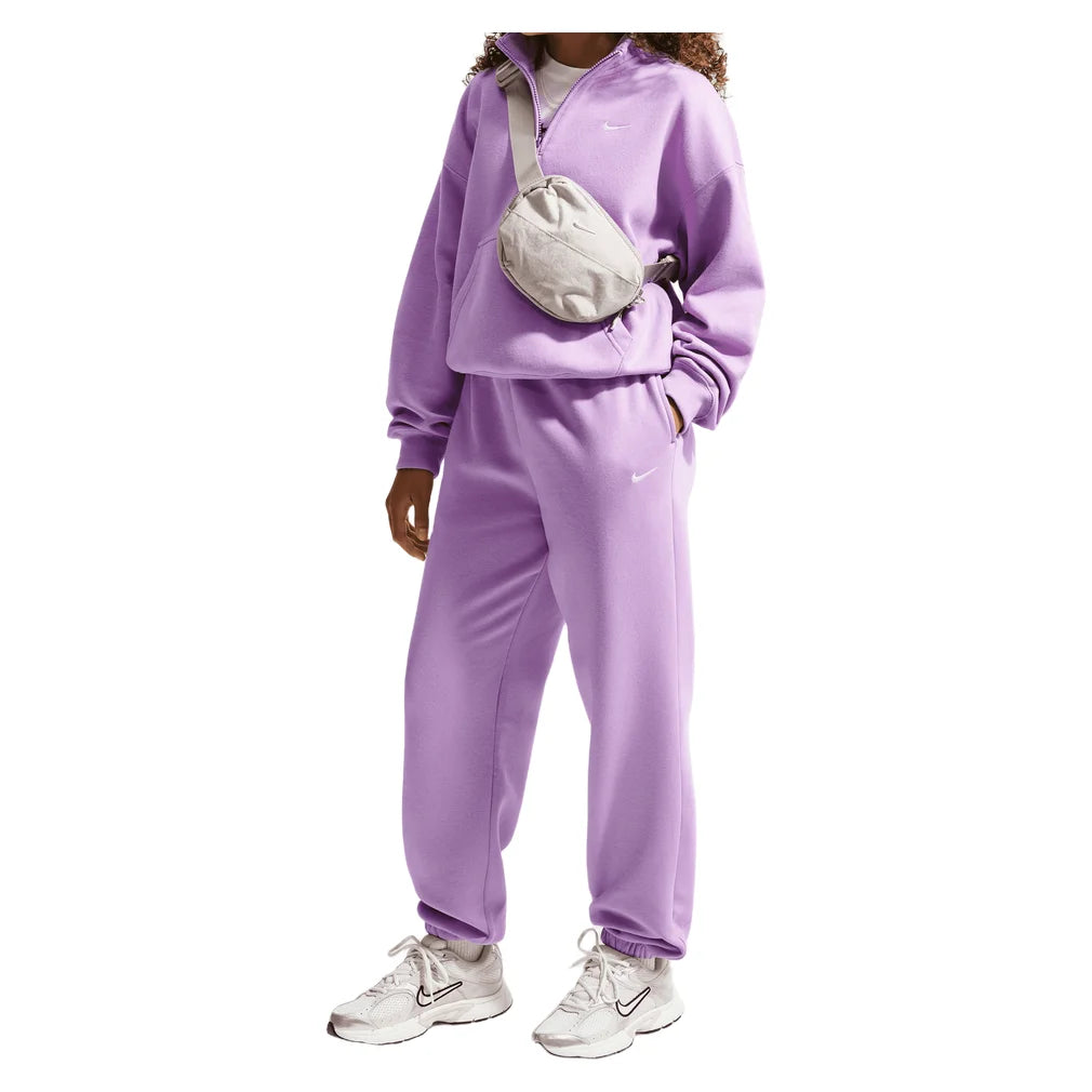 Girls' Sportswear Studio Fleece Loose Pants Violet Star and White, Nike, Pickleball Express, IM4905-589H26-3