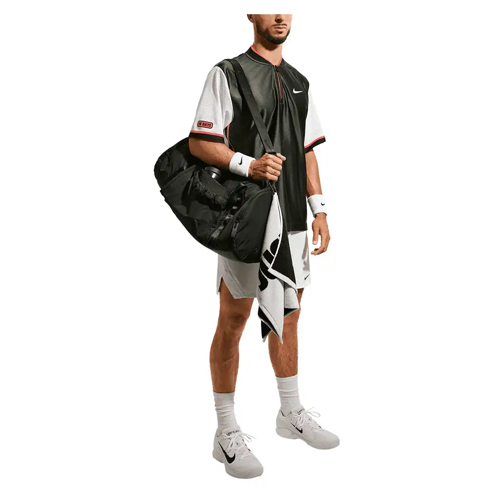 Men's New York Court Dri-FIT Slam Wild Short Sleeve Top Black Spruce and White