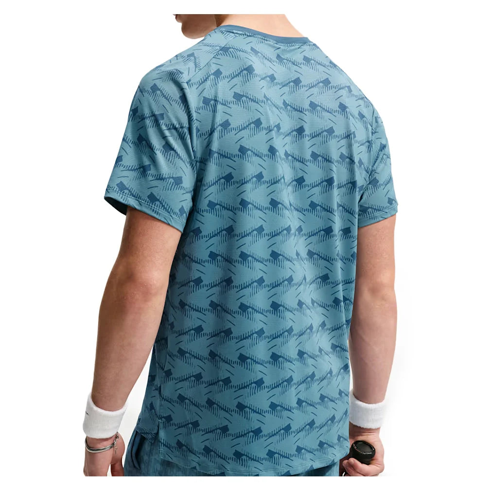 Men's Court Dri-FIT Advantage Print Top New Slate and White