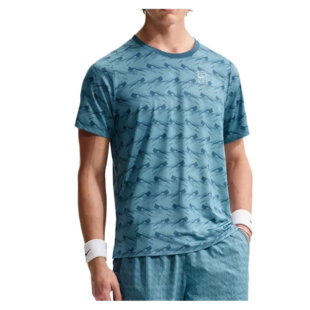 Men's Court Dri-FIT Advantage Print Top New Slate and White