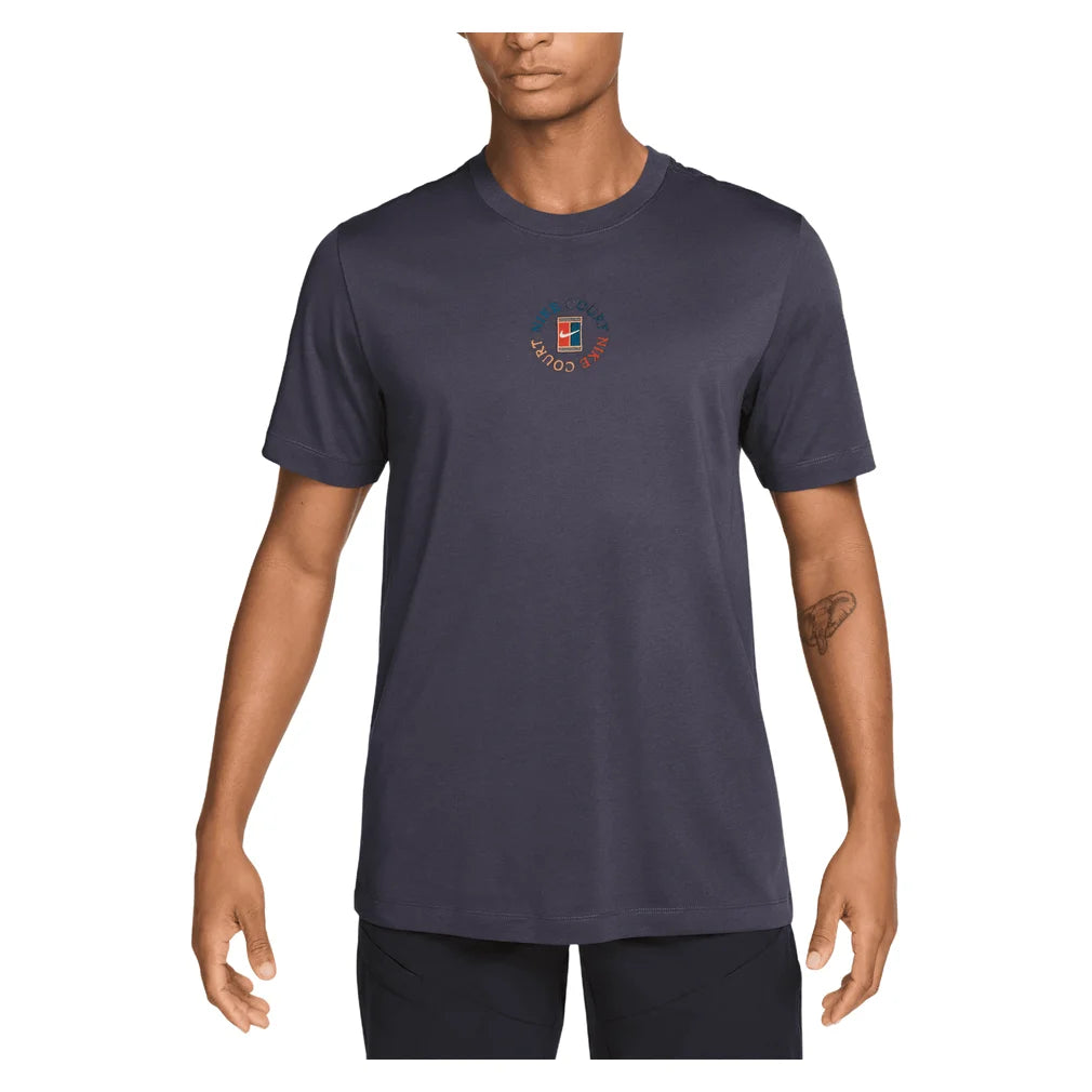 Men's Court Heritage Tee, Nike, 013 Gridiron, Pickleball Express, IM6128-H26-013-GRIDIRON-1