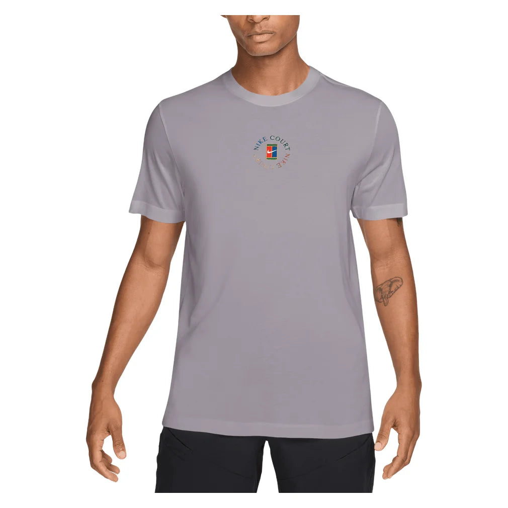 Men's Court Heritage Tee, Nike, 022 Silver Lilac, Pickleball Express, IM6128-H26-022-SILVER-LILAC-1
