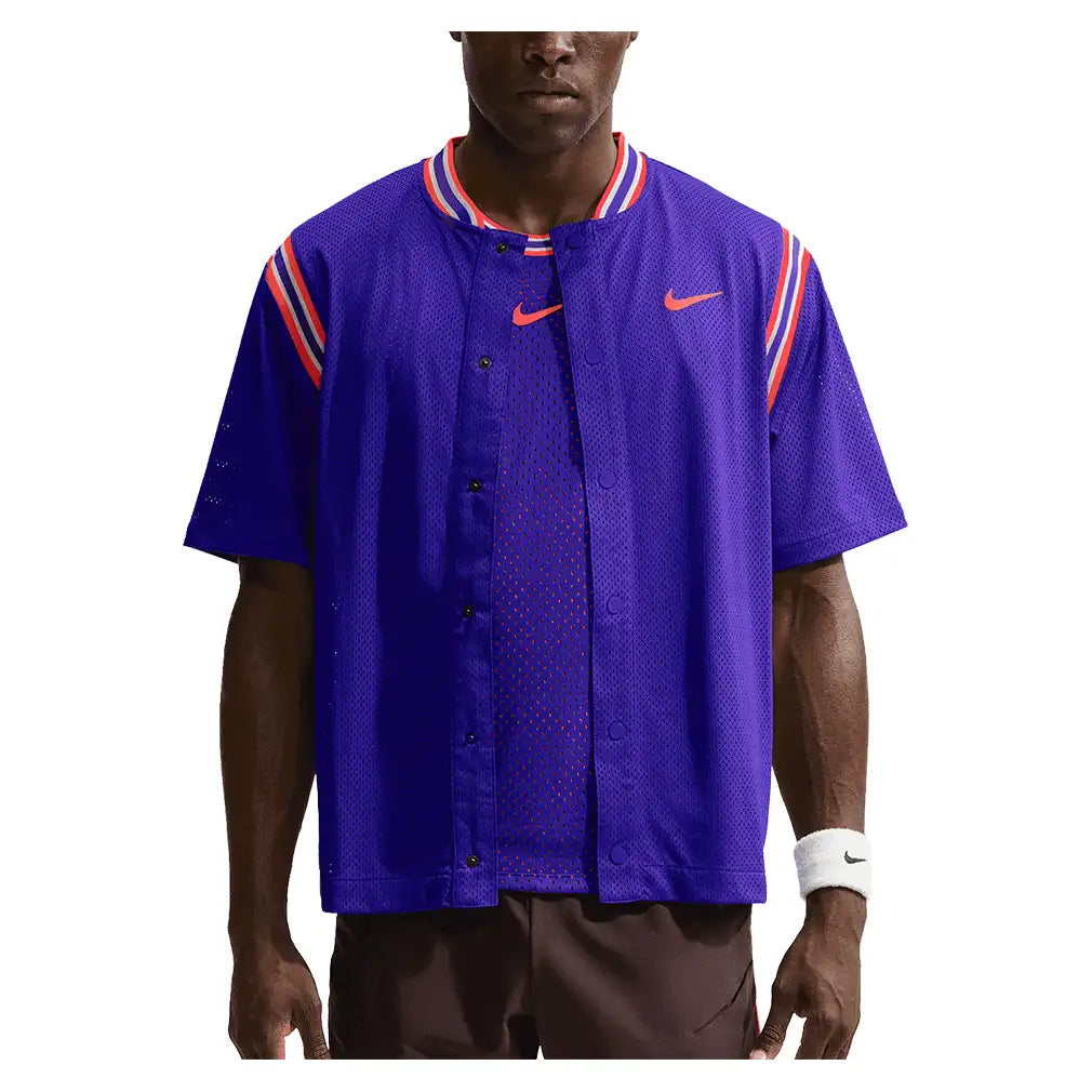 Men's New York Court Dri-FIT Slam Short Sleeve Button Up Shirt