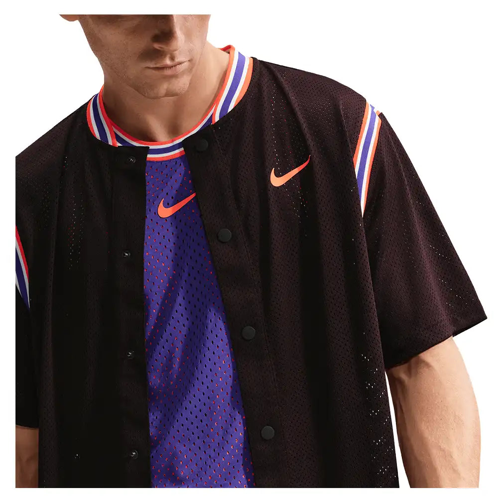 Men's New York Court Dri-FIT Slam Short Sleeve Button Up Shirt