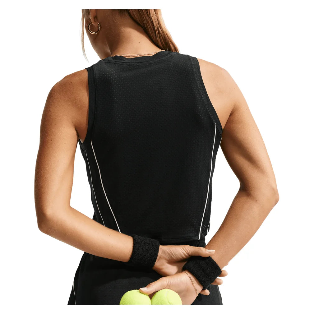 Women's Court Dri-FIT Advantage Novelty Tank Black and White, Nike, Pickleball Express, IM9409-010B-1