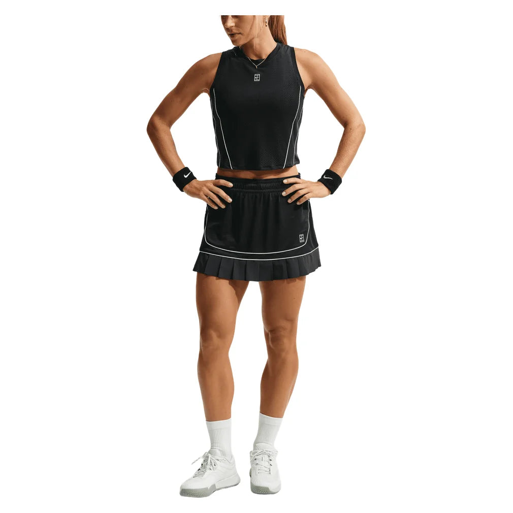 Women's Court Dri-FIT Advantage Novelty Tank Black and White, Nike, Pickleball Express, IM9409-010B-2